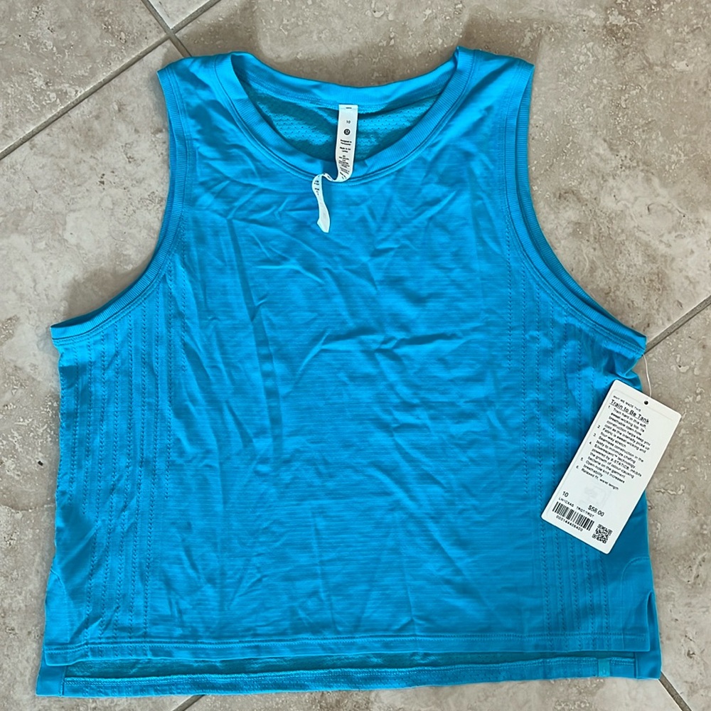 NWT Lululemon Train To Be Tank Turquoise Tide
